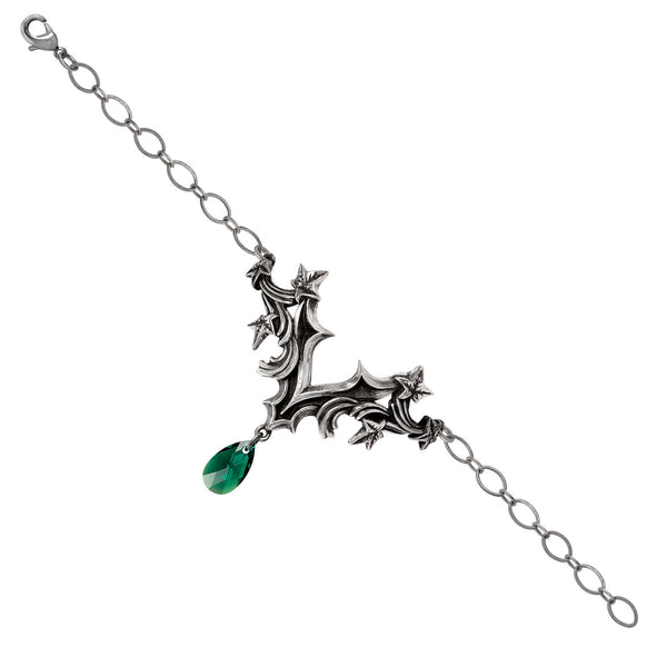 Churchyard Green Crystal Bracelet by Alchemy Gothic Churchyard Green Crystal Bracelet by Alchemy Gothic