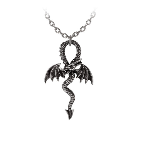 Drankh Pendant Dragon Ankh Necklace by Alchemy Gothic
