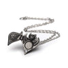 Darken Heart Bat Locket Pendant Necklace by Alchemy Gothic