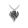 Darken Heart Bat Locket Pendant Necklace by Alchemy Gothic