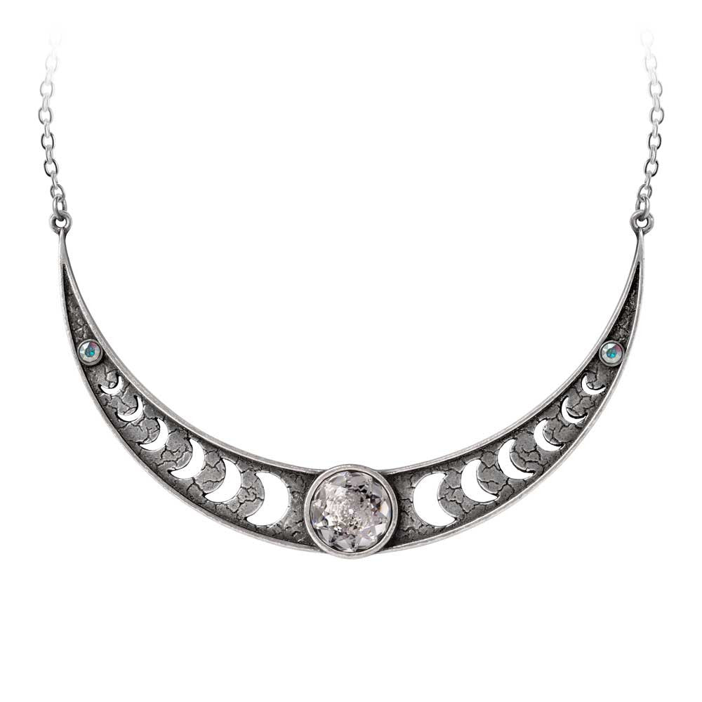 Priestess of Ishtar Crystal Moon Goddess Choker Necklace by Alchemy Gothic