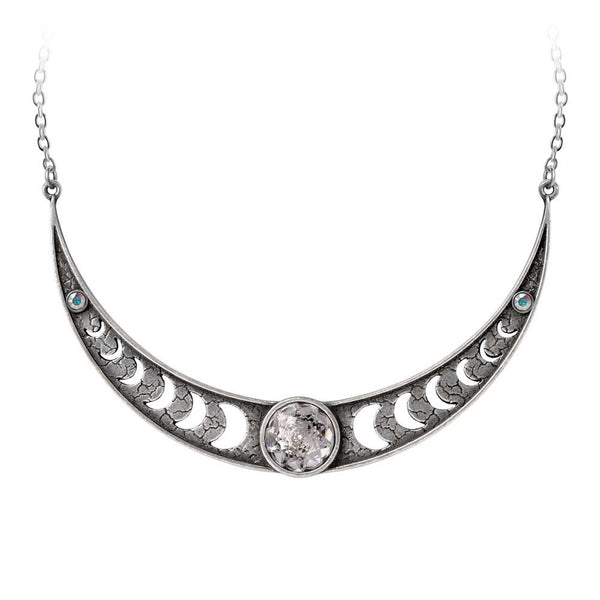 Priestess of Ishtar Crystal Moon Goddess Choker Necklace by Alchemy Gothic