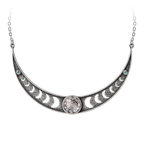 Priestess of Ishtar Crystal Moon Goddess Choker Necklace by Alchemy Gothic