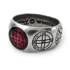 Agla Alchemy Gothic Pewter Talisman Ring