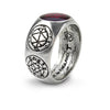 Agla Alchemy Gothic Pewter Talisman Ring