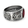 Agla Alchemy Gothic Pewter Talisman Ring