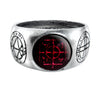 Agla Alchemy Gothic Pewter Talisman Ring