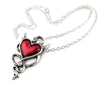 Devil Heart Pendant Necklace by Alchemy Gothic