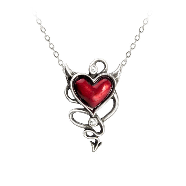 Devil Heart Pendant Necklace by Alchemy Gothic