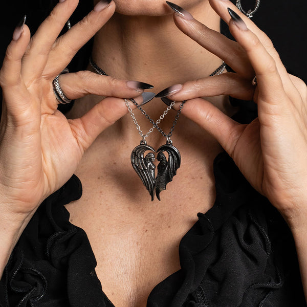 Dark Chemical Companions Angel and Demon Pendant Necklace by Alchemy G