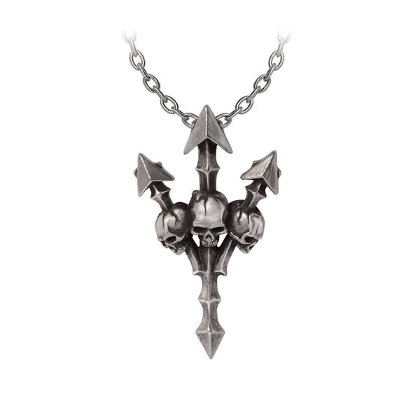 Deadly Trident Pendant Necklace by Alchemy Gothic