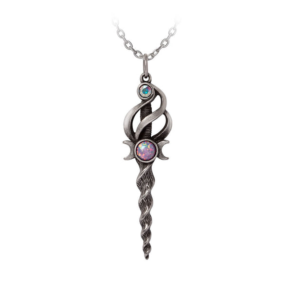 Lunacorn Lunar Unicorn Wand Pendant Necklace by Alchemy Gothic