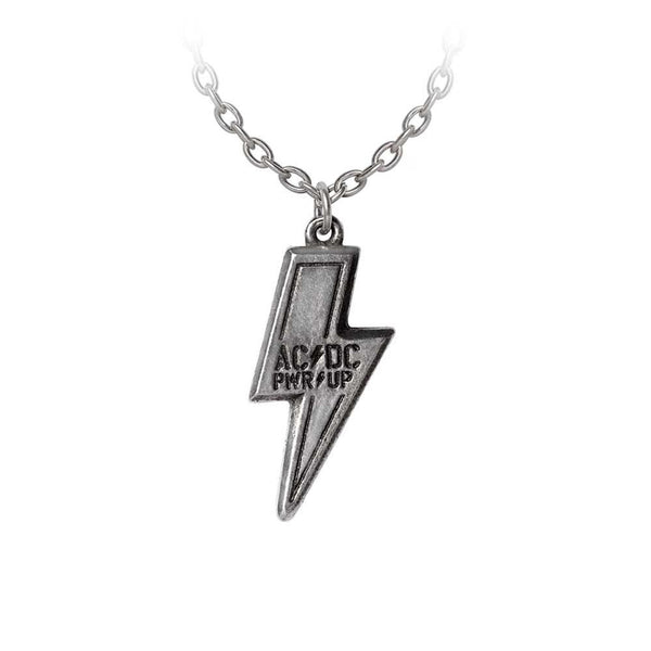 AC/DC PWR/UP Flash Logo Pendant Necklace by Alchemy Gothic