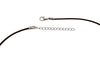 DragonWeave Steel Celtic Triskele Spiral Pendant Necklace on Black Leather Cord, Adjustable