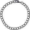 Gunmetal 6mm Curb Mens Bracelet Chain - 8 inches