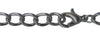 Gunmetal 6mm Curb Mens Bracelet Chain - 8 inches