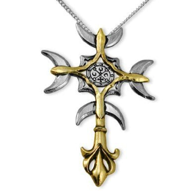 Goetia Reversible Cross Pendant Necklace