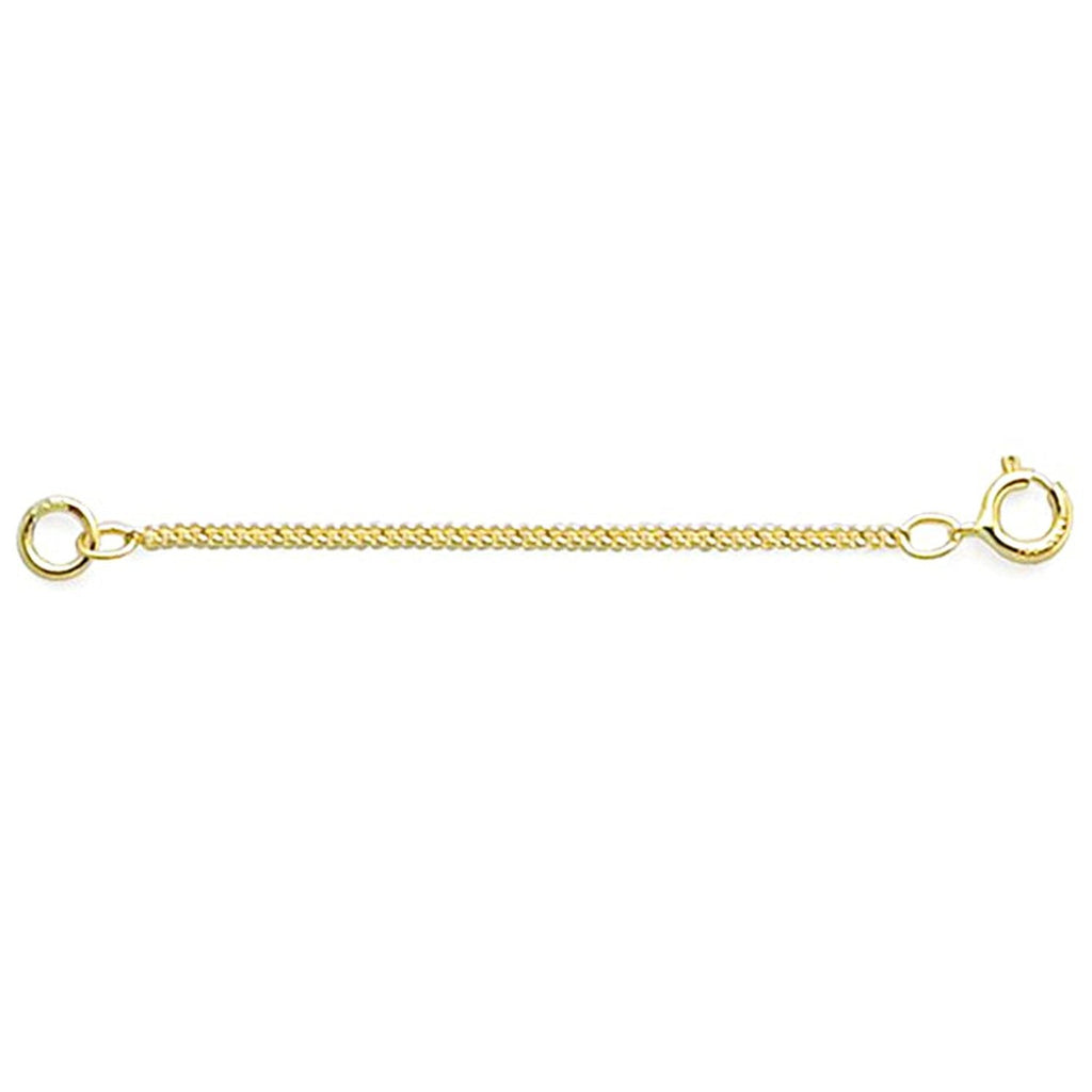 14K Yellow Gold Rope Chain Necklace Extender Clasp