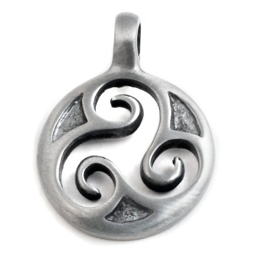 Celtic Triskelion Circle Pewter Pendant Charm