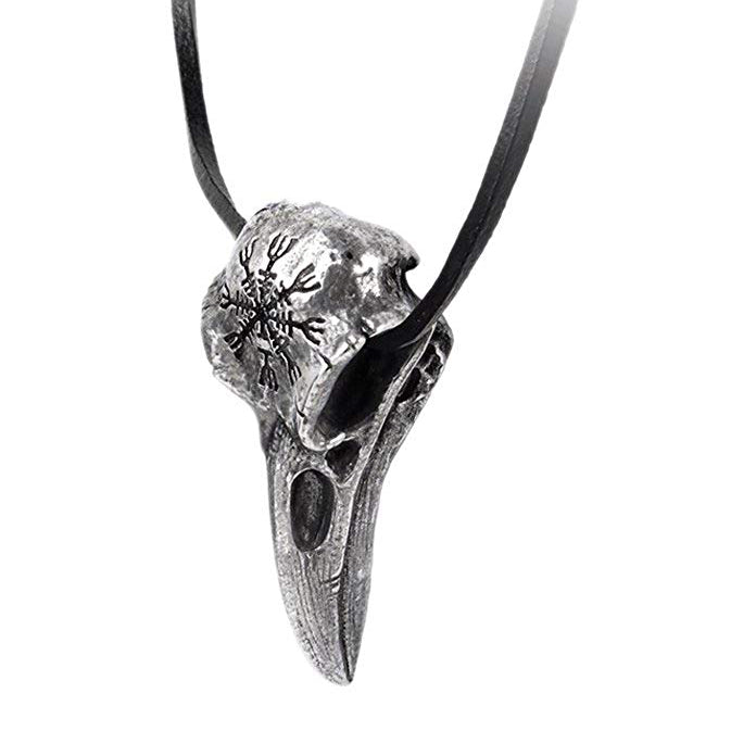 Helm of Awe Ravenskull Pendant Alchemy Gothic Necklace