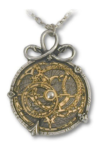 Anguistralobe Alchemy Gothic Steampunk Astrolabe Pendant Necklace