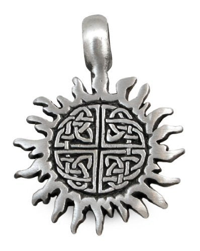 Celtic Sun Pewter Pendant Charm