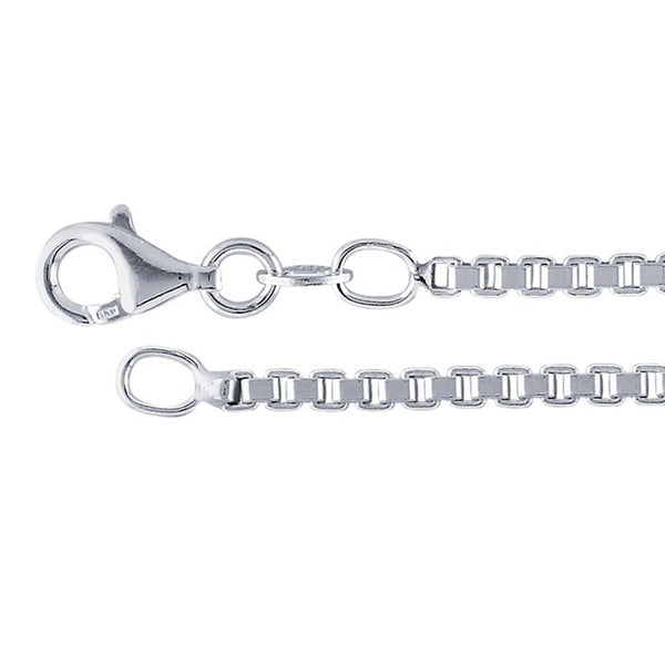 2.5mm Venetian Box Chain Necklace with Extra Durable Finish 2.5mm Venetian Box Chain Necklace with Extra Durable Finish