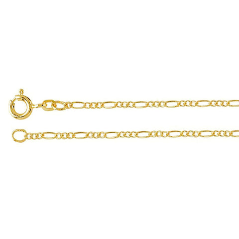 14/10 Yellow Gold-filled 1.5mm Figaro Chain Necklace