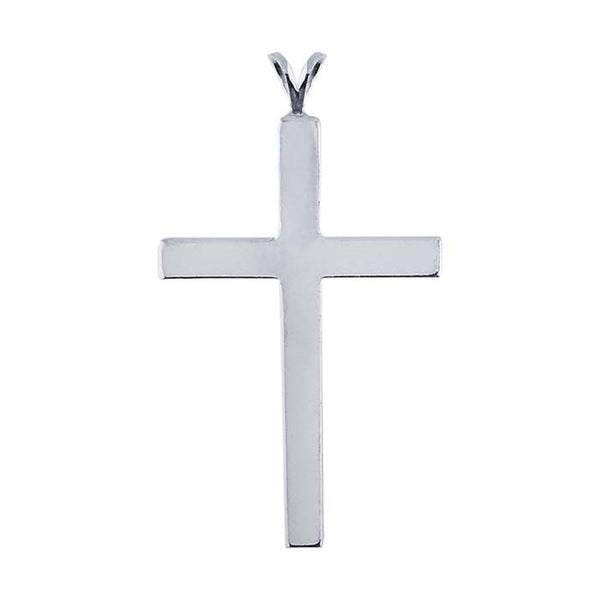 Sterling Silver Simple Flat Cross Pendant