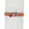 14/20 Rose Gold-Filled Petite Stackable Rings Fashion Red White & Blue CZ Gemstones, Set of 3