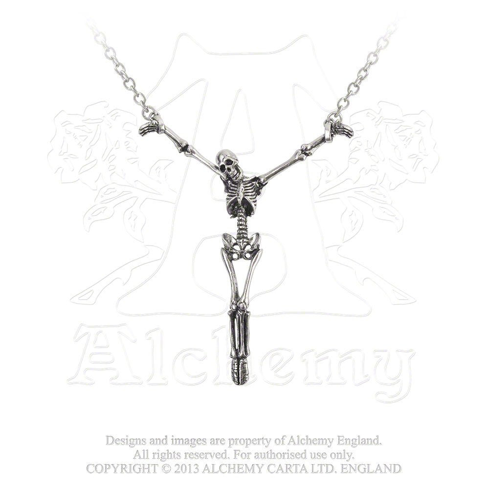 Alter Orbis Skeleton Pendant Necklace by Alchemy Gothic