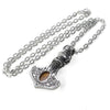 Amber Dragon Thorhammer Viking Pendant Celtic Necklace by Alchemy Gothic