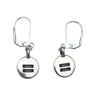 DragonWeave Equality Circle Charm Necklace and Earring Set, Silver Plated Pink Leather Choker and Leverback Earrings