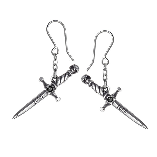 Hand Of Macbeth Dagger Earrings by Alchemy Gothic