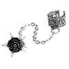 Rosa Nocta Earcuff Black Rose Pentagram Earring by Alchemy Gothic