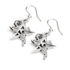 Ruah Vered Rose Pentagram Earrings by Alchemy Gothic