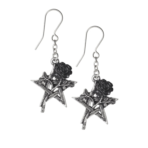 Ruah Vered Rose Pentagram Earrings by Alchemy Gothic