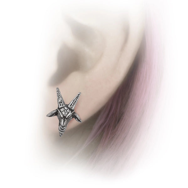 Baphomet Stud Earrings by Alchemy Gothic