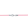 Sterling Silver 1.8mm Fine Pink Leather Cord Necklace