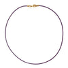 Gold Plated 1.8mm Fine Purple Leather Cord Necklace