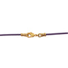 Gold Plated 1.8mm Fine Purple Leather Cord Necklace