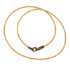 Antique Brass 1.8mm Fine Natural Light Tan Leather Cord Necklace