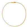 Gold Plated 1.8mm Fine Natural Light Tan Leather Cord Necklace