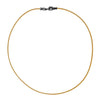 Gunmetal 1.8mm Fine Natural Light Tan Leather Cord Necklace