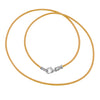Sterling Silver 1.8mm Fine Natural Light Tan Leather Cord Necklace