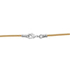 Sterling Silver 1.8mm Fine Natural Light Tan Leather Cord Necklace