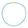 Gold Plated 1.8mm Fine Turquoise Leather Cord Necklace