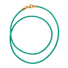 Gold Plated 1.8mm Fine Turquoise Leather Cord Necklace