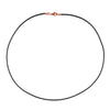 Antique Copper 1.8mm Fine Black Leather Cord Necklace