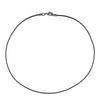 Gunmetal 1.8mm Fine Black Leather Cord Necklace
